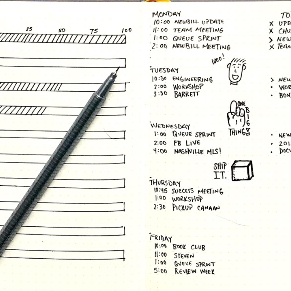 Blue Hardcover Bullet Journal - Picture 2 of 4